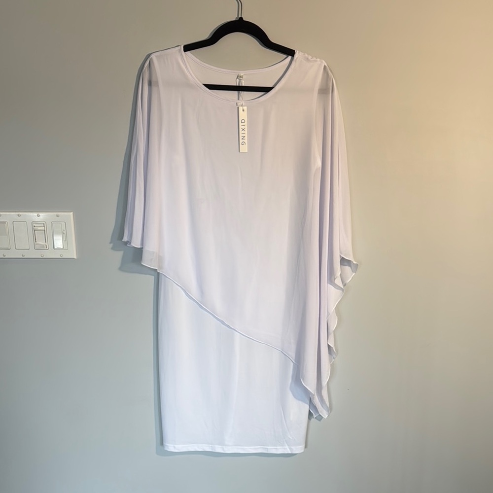 Vince White Asymmetrical Dress